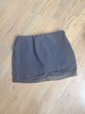 BRAND NEW Abercrombie & Fitch Scarlett Black Mini Skirt with Sheer Trim